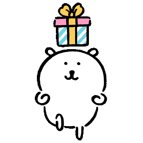 自嘲熊nagano可爱动态表情包 可爱小熊头顶礼物，萌态十足超适合送礼场景表情包图片gif动图 - 求表情网,斗图从此不求人!